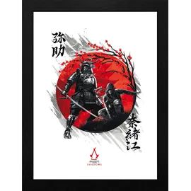 Assassin's Creed - Yasuke - Naoe None Gerahmtes Bild schwarz/rot/weiß