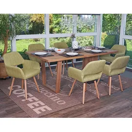 MCW Esszimmerstuhl A50 II Textil hellgrün 6er Set