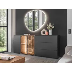 hartmann Selino - Sideboard | Lamellenrückwand 4221 / 4222 | anthrazit | B: 224,0 cm