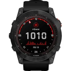 GARMIN Fenix 7X Solar Smartwatch Edelstahl Silikon, 127-210 mm, Schwarz/Schiefergrau