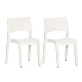 vidaXL Gartenstuhl 51,5 x 47 x 31 cm weiß 2 St.
