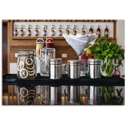 Artland Wandbild »Bartheke Cocktail Mixing«, Cocktail, (1 St.), als Leinwandbild, Poster in verschied. Größen Artland braun