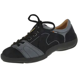 Schnürschuh BINOM "Mina", Damen, Gr. 36, blau, Leder, casual, Schuhe, im außergewöhnlichen Design
