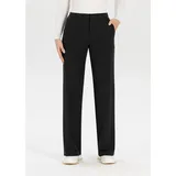 STEHMANN Palazzohose STEHMANN, Damen, Gr. 38, N-Gr, schwarz (schwarz, 900), Web, Obermaterial: 95% Polyester, 5% Elasthan, unifarben, regular fit lang, Hosen Palazzohose, in Überlänge, Topseller