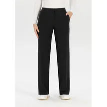 STEHMANN Palazzohose STEHMANN, Damen, Gr. 38, N-Gr, schwarz (schwarz, 900), Web, Obermaterial: 95% Polyester, 5% Elasthan, unifarben, regular fit lang, Hosen Palazzohose, in Überlänge, Topseller