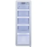 Gastro-Cool - Flaschenkühlschrank schmal - Retro Look - Vintage - Glastür / 140l - Weiss - GCGD135