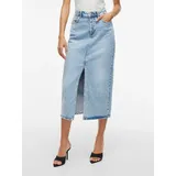 VILA Jeansrock Midi Blau 36