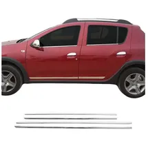 Omac Garniture de Fenêtre Pour Dacia Sandero HB 2012-2017 Acier INOX 4Pcs
