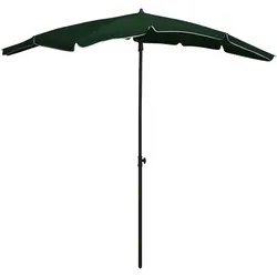vidaXL Sonnenschirm mit Mast 200x130 cm Grün