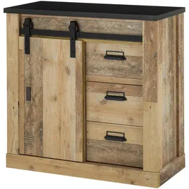 furn.design Kommode Stove 93 x 91 cm Beige / Anthrazit