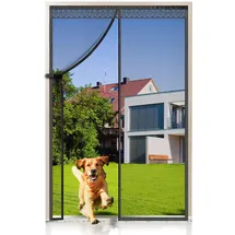EXTSUD Fliegengitter Tür 75 x 210 cm Schwarz