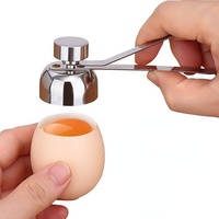 Eierköpfer Schalenöffner Eieröffner Edelstahl Eierdeckelschneider für rohes / weiches hartgekochtes Ei