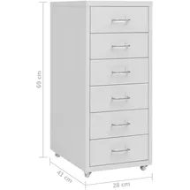 vidaXL Aktenschrank 28x41x69 cm grau