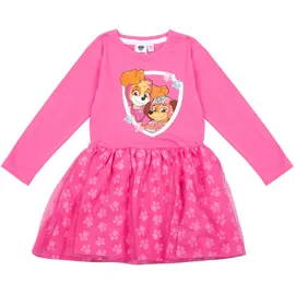 UNITED LABELS Paw Patrol Kleid für Mädchen - Skye & Everest Kleidchen Mesh Rock Langarm Pink (DE/NL/SE/PL, Numerisch, 110, 116, Regular, Pink) - 110-116