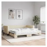 vidaXL Tagesbett 100 x 200 cm Creme