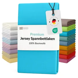 Carpe Sonno Spannbettlaken Jersey 90 x 200 - 100 x 200 - 140 x 200 - 160 x 200 - 180 x 200 - 200 x 200 cm türkis