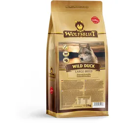 WOLFSBLUT Wild Duck Large Breed Ente mit Kartoffeln Hundetrockenfutter 2 Kilogramm