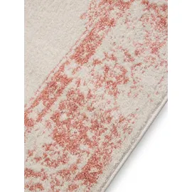 benuta Basic Teppich Sia - Creme/rosa 300x400 cm - Kunstfaser - Rechteckig & im Style: Vintage, Boho-style, Retro - Pflegeleicht für Wohnzimmer Schlafzimmer