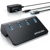 Primewire USB 3.2 Gen2 Hub, 4 Port Aktiver Verteiler mit Netzteil, 10 Gbit/s