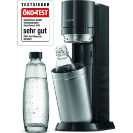 Sodastream Duo schwarz + Glaskaraffe + PET-Fasche