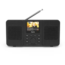 HAMA Digitalradio (DAB+) "Digitalradio (DAB+, Internetradio, Bluetooth RX, App)", schwarz, B:23,5cm H:12,5cm T:8cm, Radios