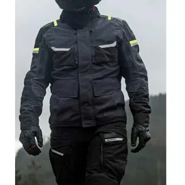 Oxford Stormland Textiljacke wasserdicht Grau/Schwarz/Neon-Gelb 5XL