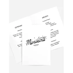 Menükarten für Ihr Fest selbst gestalten mit Spruch und Fotos im Onlinedesigner bei Meine-Kartenmanufaktur.de