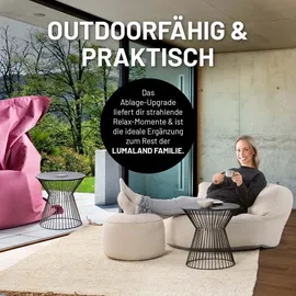 Lumaland Beistelltisch - mit LED, Solar und USB - in- & outdoor - pflegeleicht