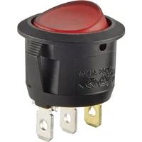 TRU Components 700290 Wippschalter R13-112B B/R 230V 250 V/AC