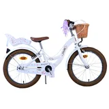 Volare Kinderfahrrad Blossom 18 Zoll ohne Rücktrittbremse, weiß