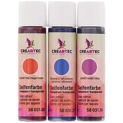 Seifenfarben-Set, rot, violett, blau