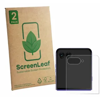 2x ScreenLeaf Schutzfolie für Motorola Razr 70 Ultra (Hinteres Display) nachhaltiger Displayschutz Display Schutz Folie Klar Transparent