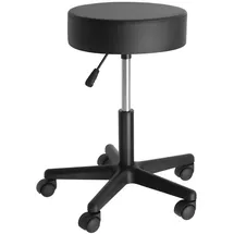 Tectake Rollhocker Kunstleder 52 x 52 x 61 cm Schwarz