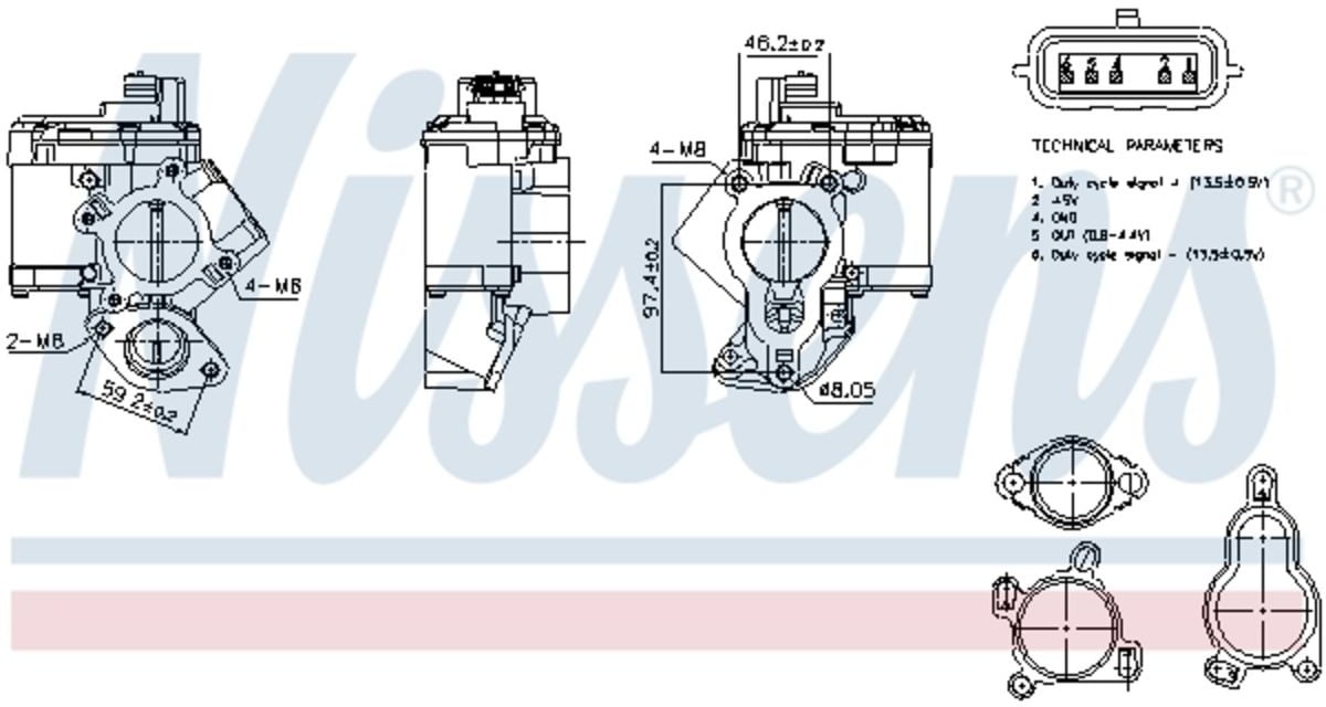 Vanne EGR NISSENS 98463