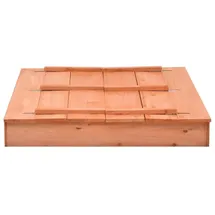 vidaXL Holzsandkasten Tannenholz 95×90×15 cm mit Dach braun