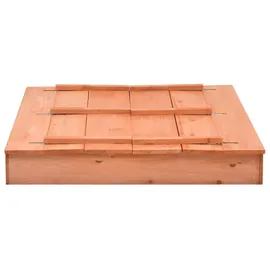 vidaXL Holzsandkasten Tannenholz 95×90×15 cm mit Dach braun