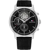 Tommy Hilfiger 1710605 Steward Open Heart Herrenuhr, Datum, Lederarmband
