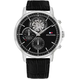 Tommy Hilfiger 1710605 Steward Open Heart Herrenuhr, Datum, Lederarmband