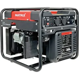 Matrix Notstromaggregat Benzin 3500 Watt Inverter Stromerzeuger Benzin Generator Stromaggregat tragbar Stromgenerator IG 3500i | 4 Takt | 2x230V