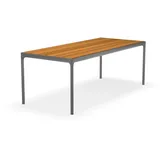 Houe Gartentisch Four 210 x 90 cm Bambus Grau