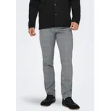 Only & Sons ONSMARK Slim Check Chino Hose Limestone 33 32