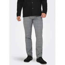 Only & Sons ONSMARK Slim Check Chino Hose Limestone 33 32