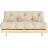 Karup Roots 160 Schlafsofa, Gästebett, Sofa mit Futonmatratze«, (2 St.), Inkl. Futonmatratze, Liegefläche 160x200 cm, FSC® zertifizierte Kiefer beige