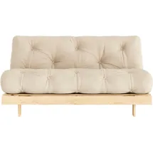 Karup Roots 160 Schlafsofa, Gästebett, Sofa mit Futonmatratze«, (2 St.), Inkl. Futonmatratze, Liegefläche 160x200 cm, FSC® zertifizierte Kiefer beige