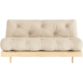 Karup Roots 160 Schlafsofa, Gästebett, Sofa mit Futonmatratze«, (2 St.), Inkl. Futonmatratze, Liegefläche 160x200 cm, FSC® zertifizierte Kiefer beige