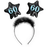Libetui Haarreif 60. Geburtstag Frau Stirnband Geschenk 60 Geburtstag Frauen Krone Stern
