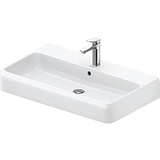 Duravit Qatego Waschtisch 80 x 47 cm, weiß Hochglanz, mit Überlauf, Hahnlochbank