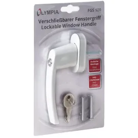 Olympia FGS 100 Abschließbarer Fenstergriff mit 2 Schlüsseln, Silber