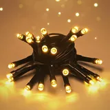 salcar LED Lichterkette Außen USB, 2M 20LED Christbaumbeleuchtung Außen, Wasserdicht Lichterkette für Innen Außen, Weihnachtsbaum, Garten, Partys, Warmweiß