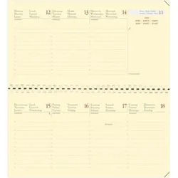 Kalender Planital 8,8x17cm Impala schwarz 2025